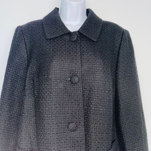 APT 9 Womens Plus 16W Jacket Black Blazer Long Sleeve Textured Waffle Weave - Picture 3 of 11